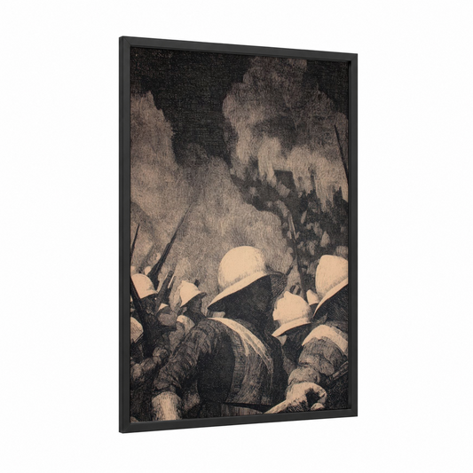 Fiesta Celebration framed cinco de mayo print — black wood frame — black and white and cream palette