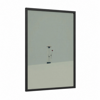 Solitary Enchantment framed magic and witchcraft print — black wood frame — sage green and cream palette