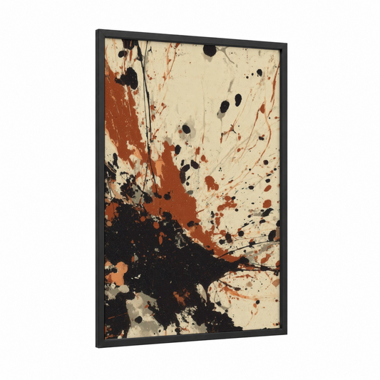 Russet Confection framed sweet print — black wood frame — russet and cream palette